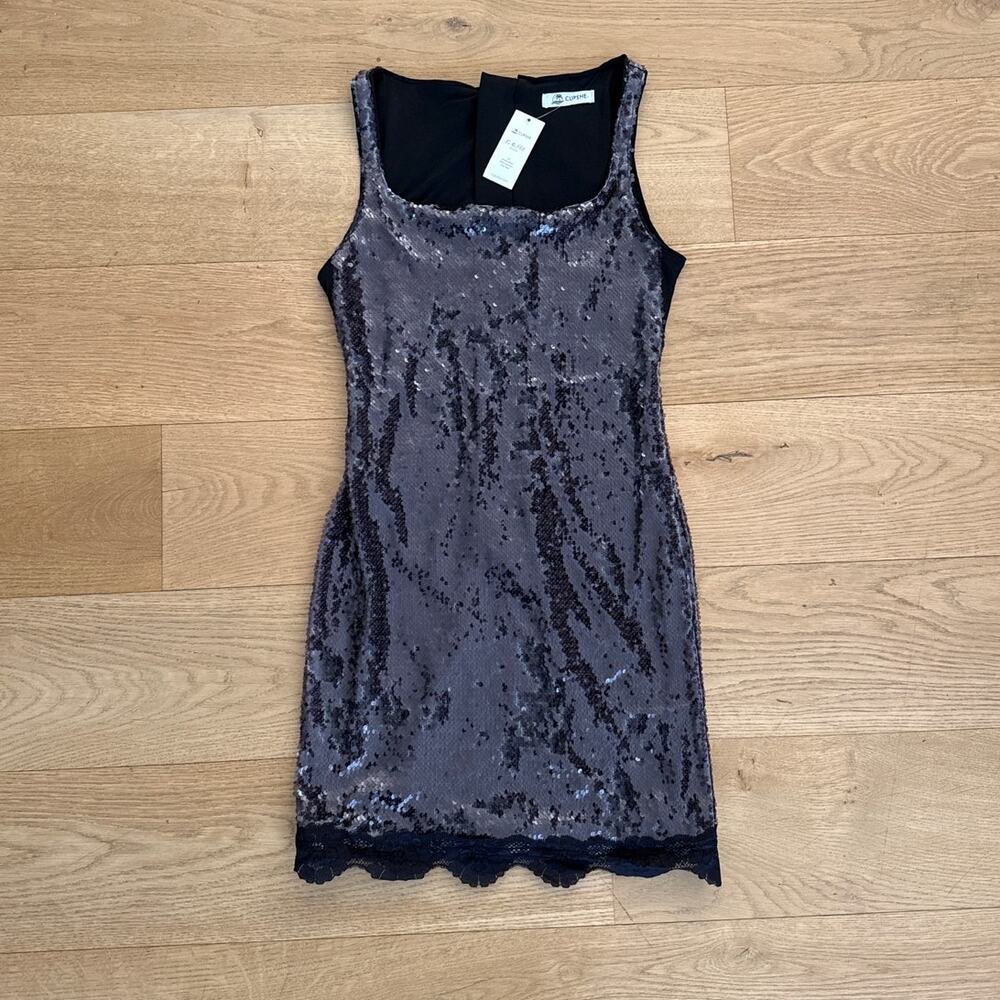 Cupshe x Layla Taylor Mini Dress Sequins Instigator Size S Black